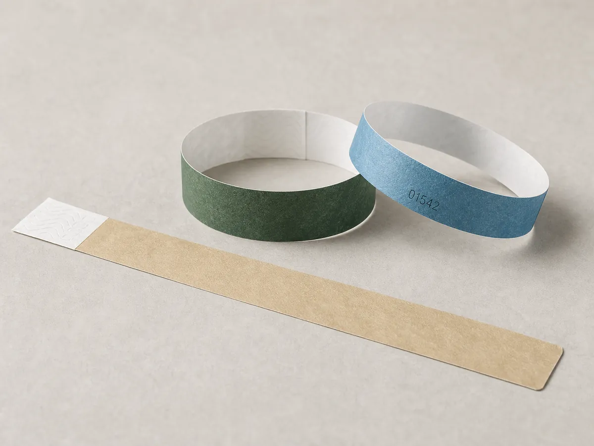 Paper wristbands — product photograph