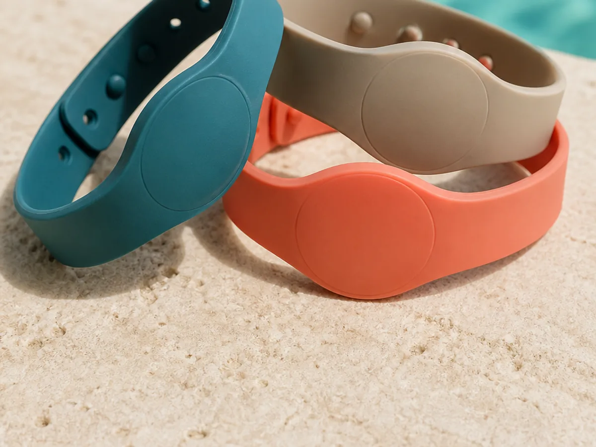 RFID silicone wristbands — product photograph
