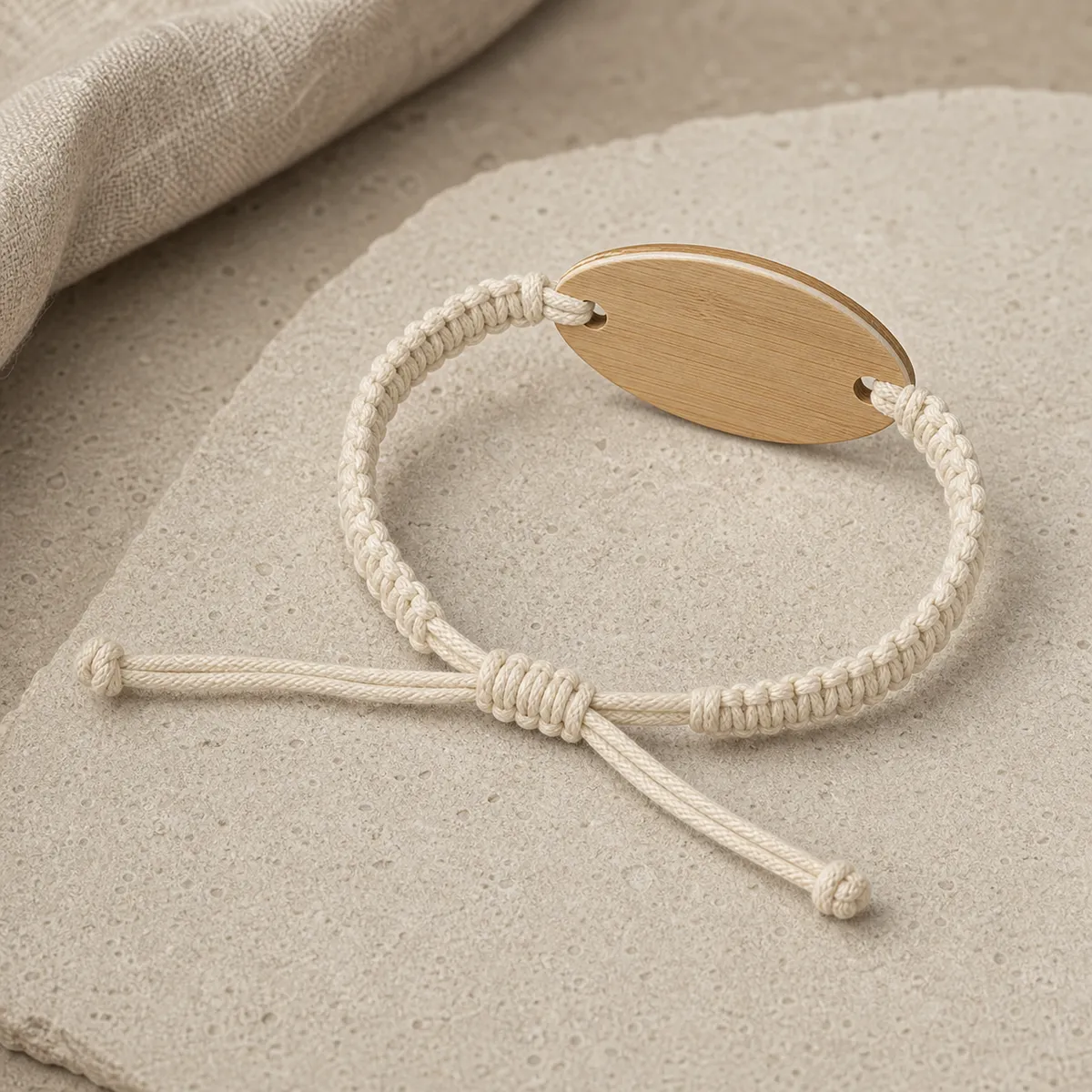 Wooden RFID wristbands — transponder housing detail